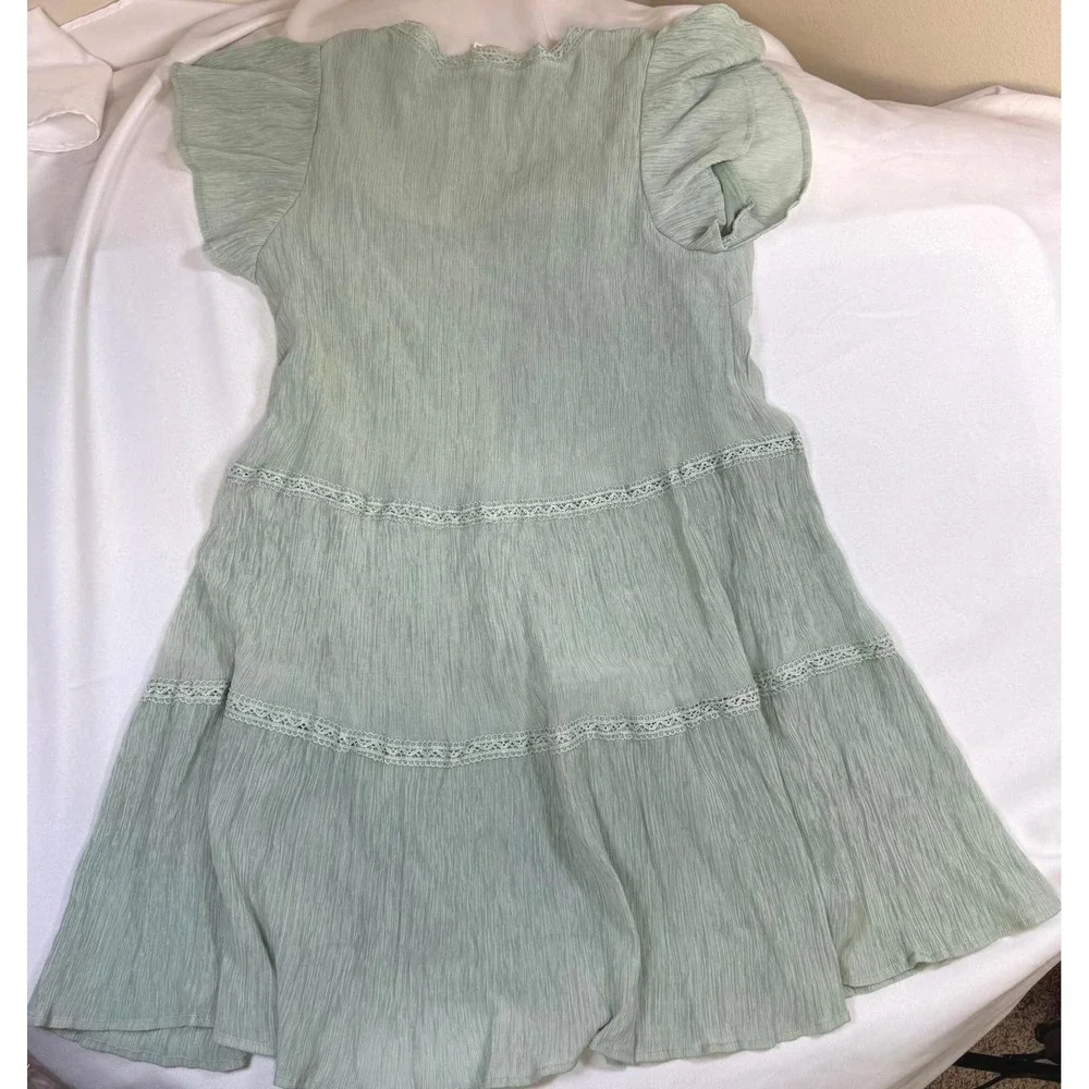 Altar'd State green mini dress! Mint Green Size L - Picture 5 of 6